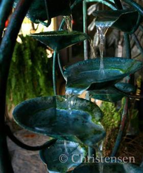 Elaborate glass fountain