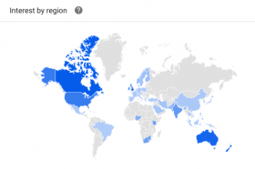 Google trends shows what's trending on a map