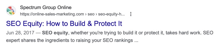 SEO Equity How to Build And Protect It Screenshot