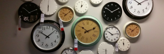 clocks on a wall