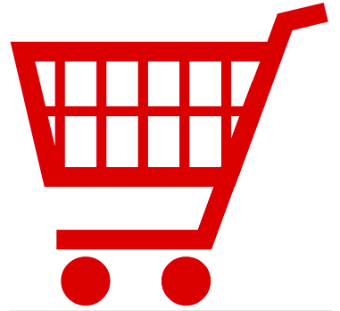 Red shopping cart animated