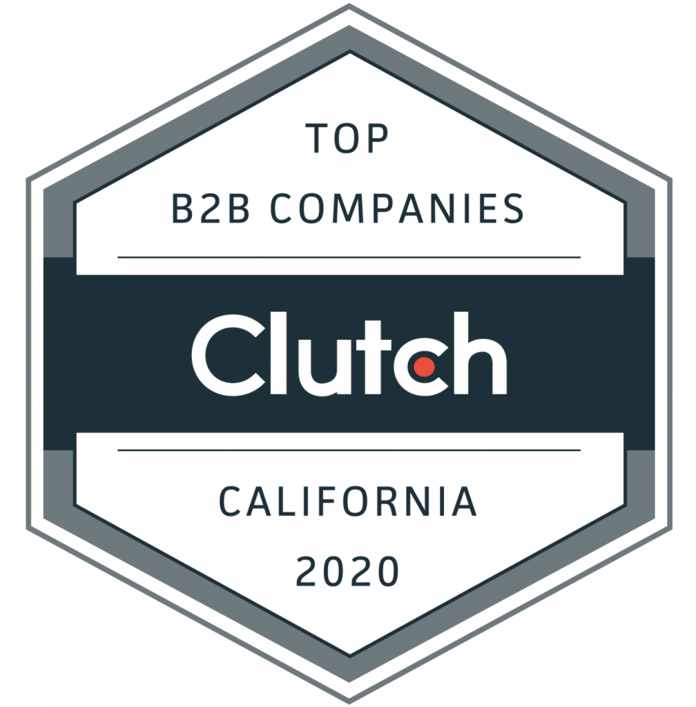 Clutch - Top B2B Companies logo 2020 in California.