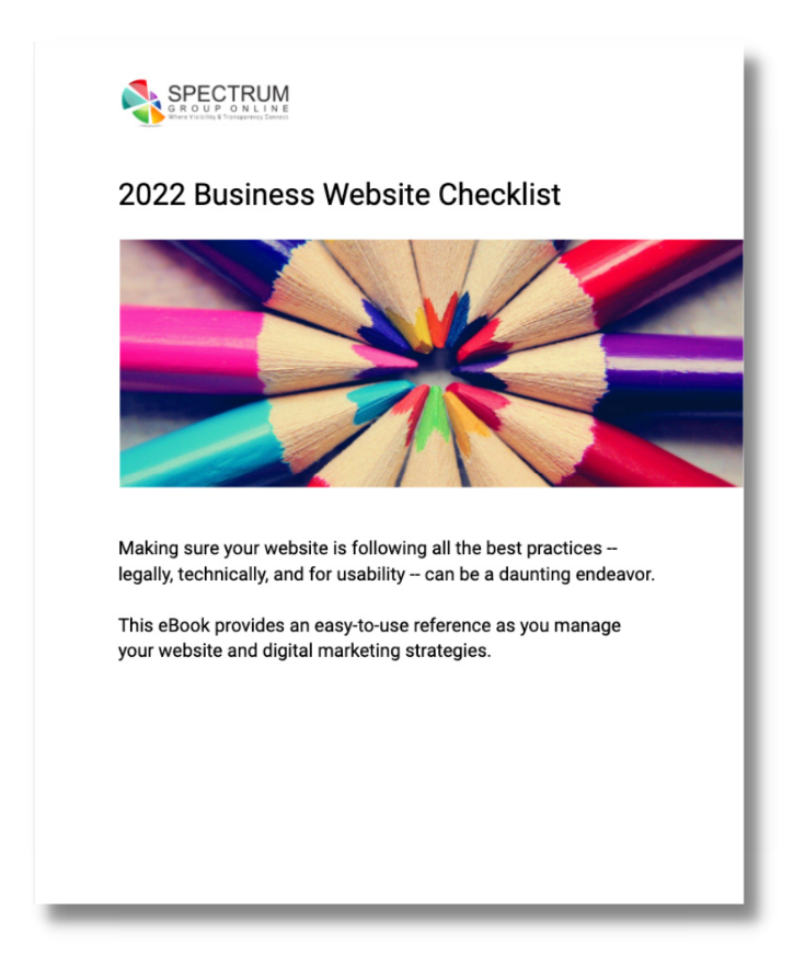 Website checklist ebook cover