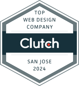 top web design company in San Jose 2024 clutch badge